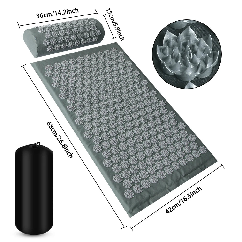 DeskReset Acupressure Mat & Pillow Set — Back & Sleep Reset