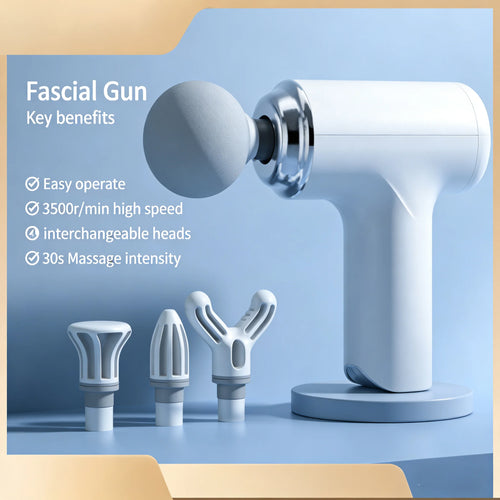 DeskReset Massage Gun — 4-Head Deep Muscle Recovery
